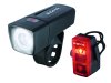 SIGMA LED Beleuchtungsset Aura 25 Lux + Cubic inkl. Batterien 2 x AAA u. 2 x AA | schwarz