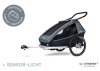 CROOZER Kinderanhänger Kid Vaaya 2 Ausführung: 1-2 Kinder | Graphite blue